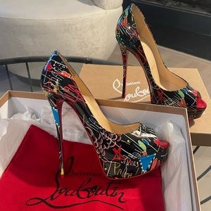 ****SOLD******     Christian Louboutin FETISH PEEP 150 PAT LOUBITAG/PAT